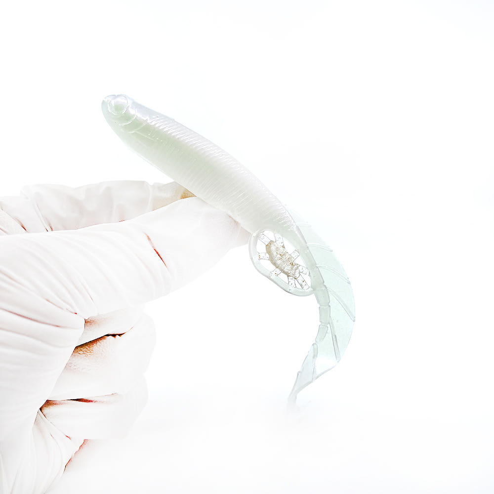 캣츠크로우 모비딕테일 광어다운샷웜 029 화이트퍼플, 12.7cm(5인치) - 상세 이미지 3