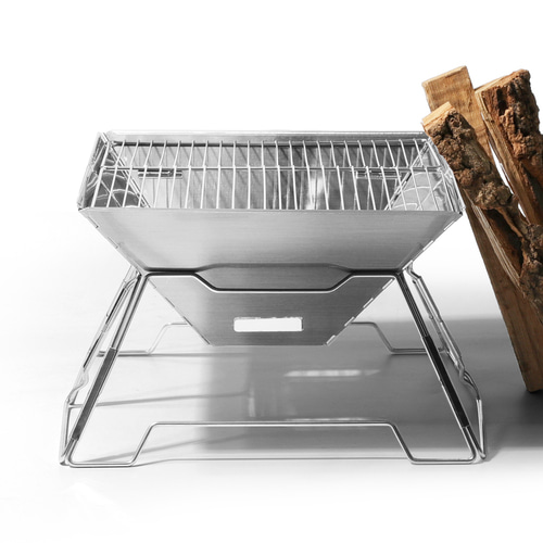 경량 접이식 석쇠그릴 화로대 캠핑 숯불 캠핑 스텐 바베큐 화롯대