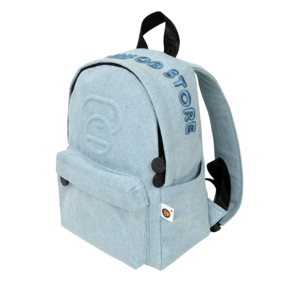 베이프 백팩 BABY MILO DENIM MINI BAGPACK 3월 1주 AL20-189-312 - 메인 이미지