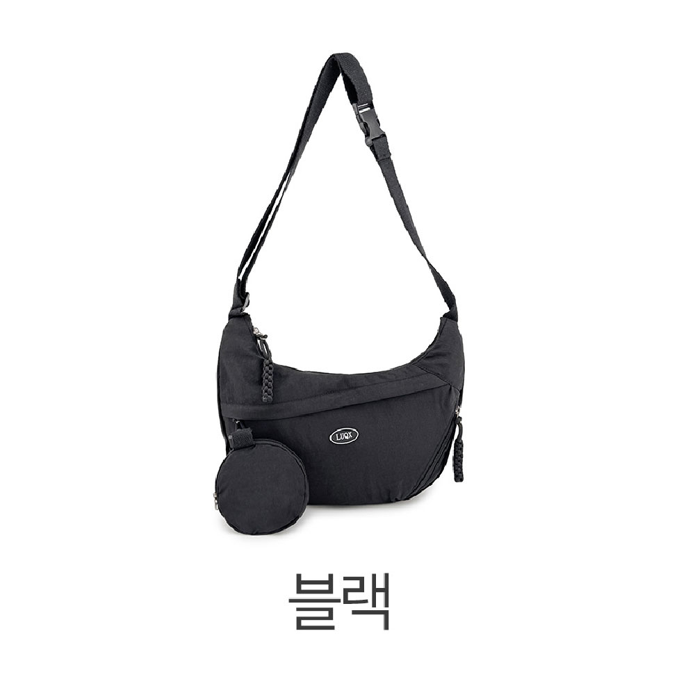 빅사이즈 라운드 숄더 크로스백 실용적인 대형 가벼운 크로스 가방+원형파우치 이미지 6