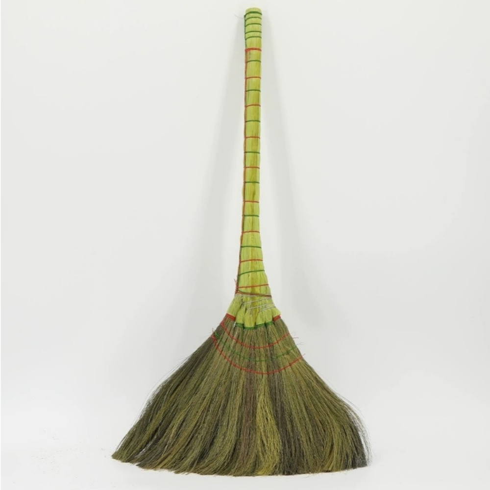 맨사템 롱 수수 싸리 빗자루 학교 마당 청소 긴 갈대비