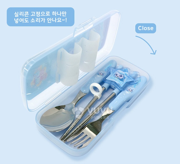 빛나핑 수저세트 티니핑 슈팅스타 젓가락 케이스 - 상세 이미지 5