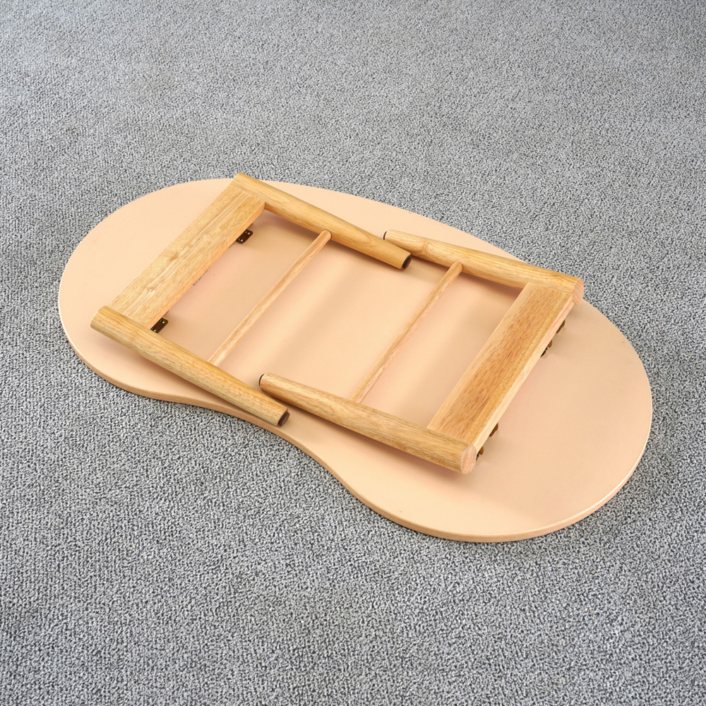 원목 접이식 좌식 테이블 거실 소파 좌탁 밥상 900x500mm, 내추럴