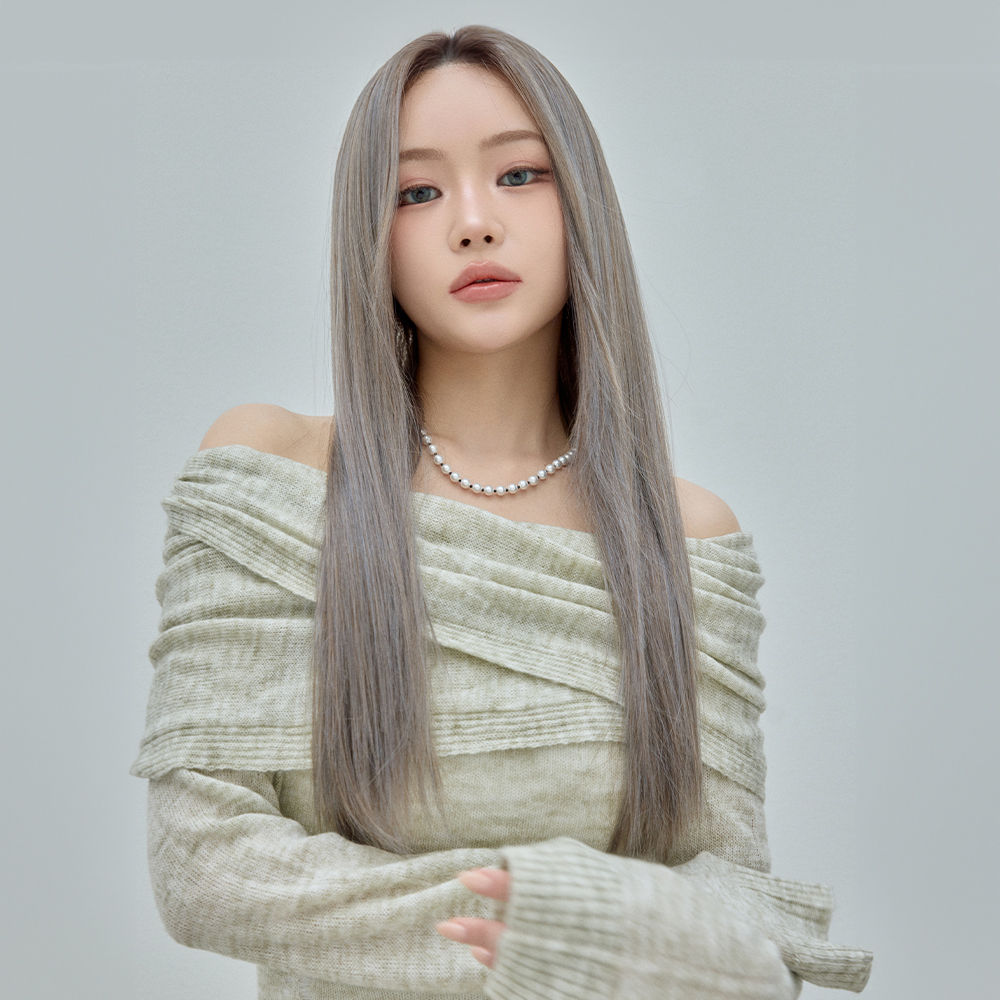 수제 통가발 스트레이트 25인치 슬릭컷 그레이 - 상세 이미지 4