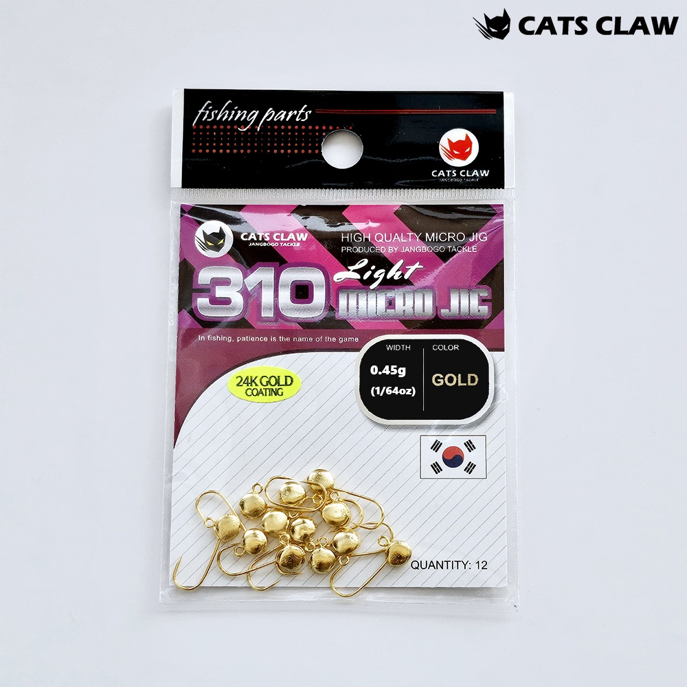 캣츠크로우 310 무미늘 마이크로 지그헤드 0.45g, 골드 - 메인 이미지