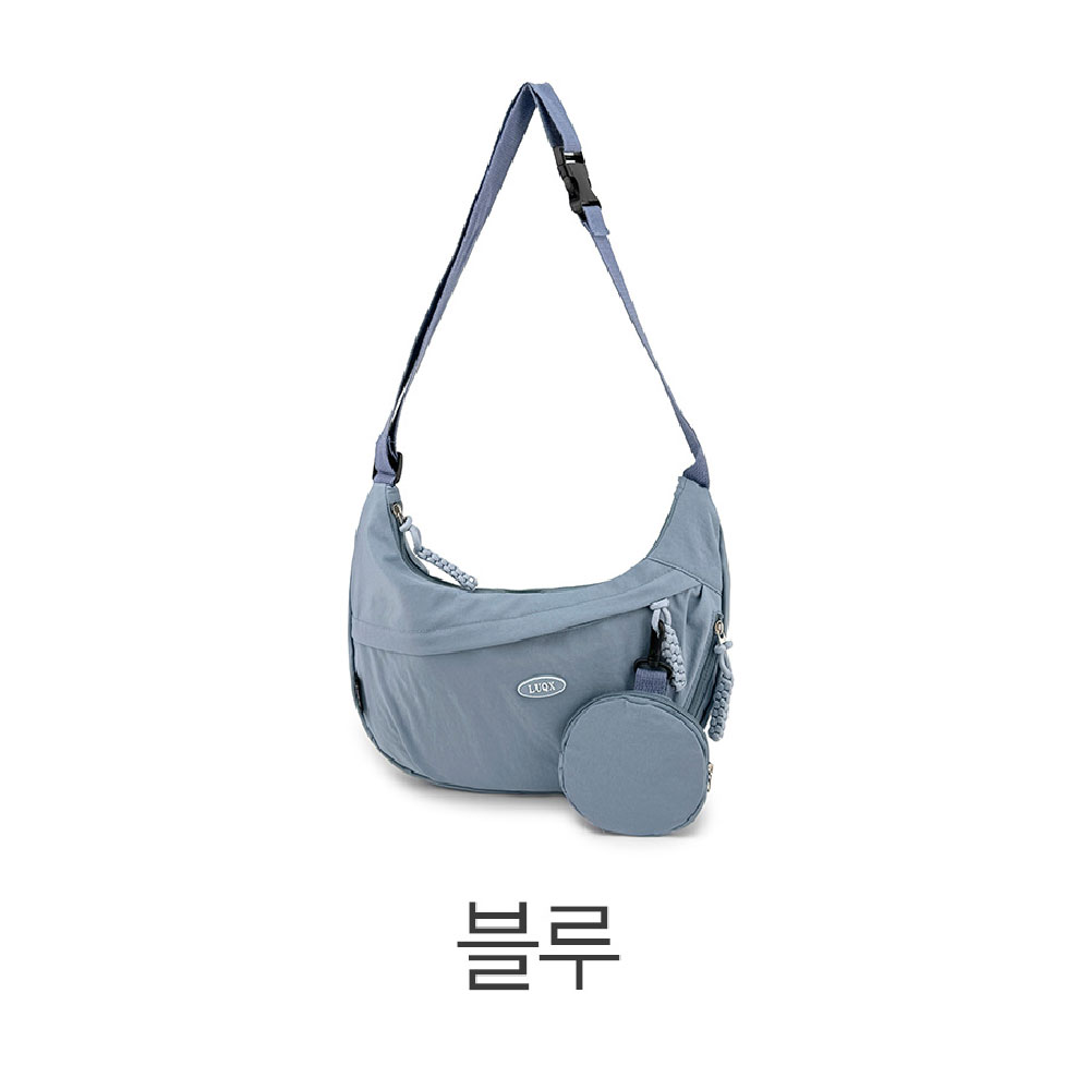 빅사이즈 라운드 숄더 크로스백 실용적인 대형 가벼운 크로스 가방+원형파우치 이미지 7