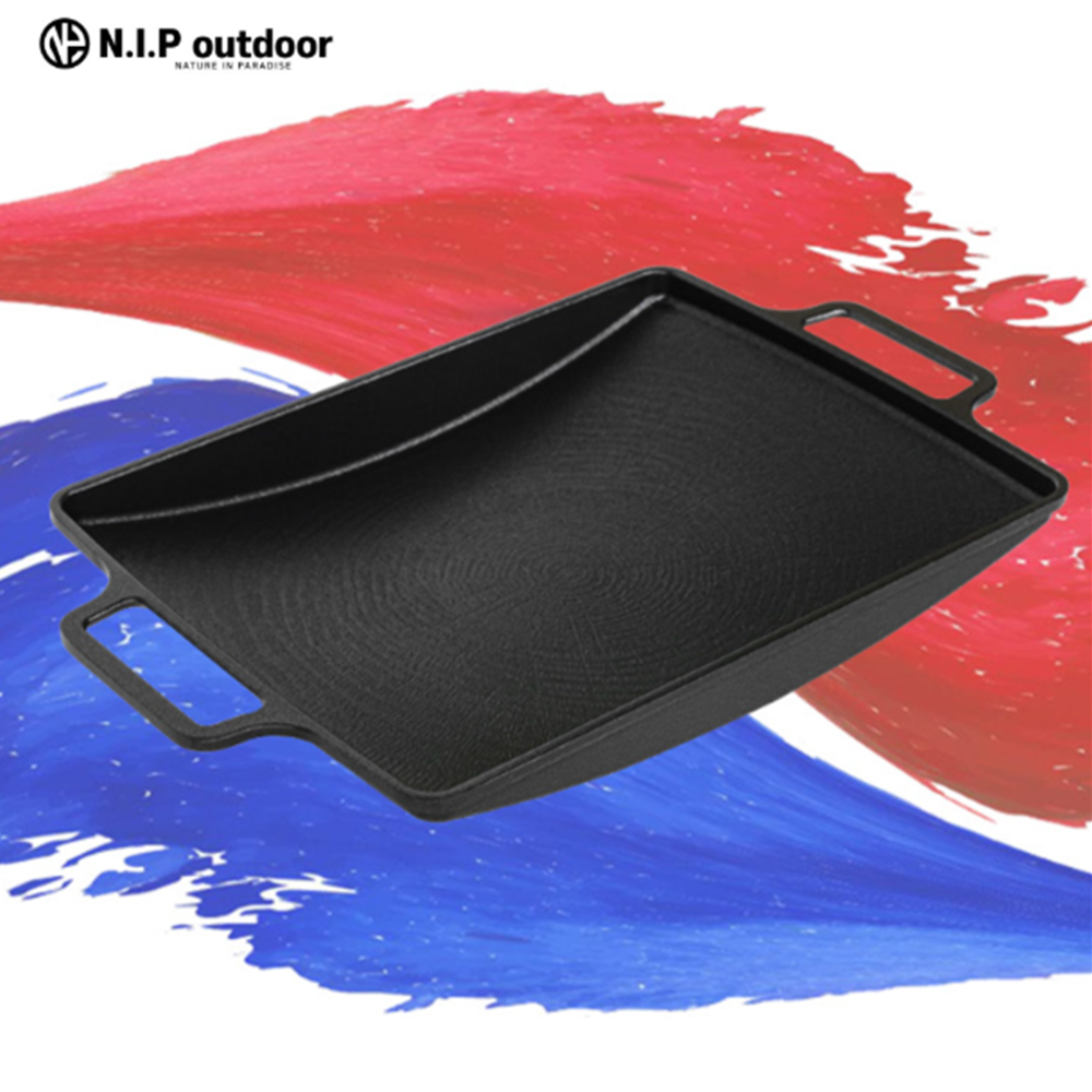 NIP 플랫 그리들 팬 / IGT 사각 구이팬 전골 플랫버너 인덕션겸용