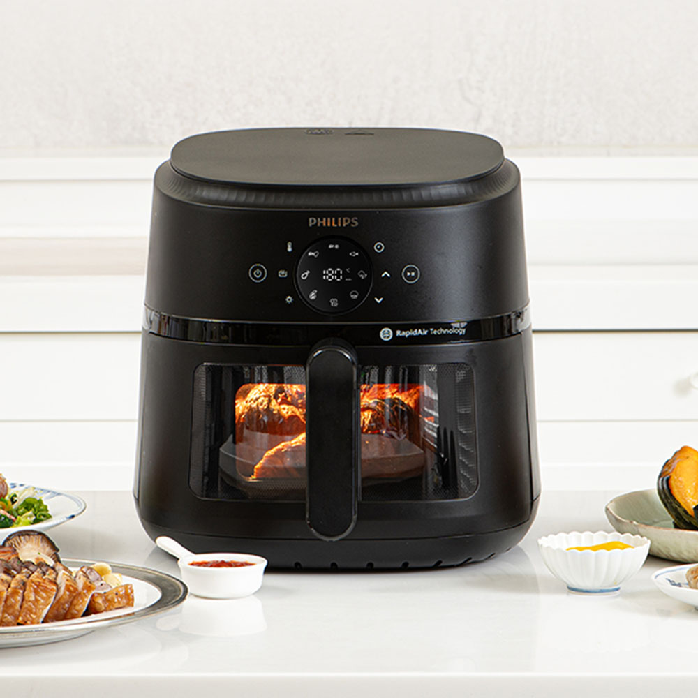 필립스 2000시리즈 보이는 에어프라이어 4.2L 하인즈 증정 블랙