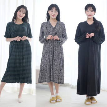 홈원피스 플리츠 주름 랩 롱 빅사이즈 냉장고 원피스 나시 홈드레스 상품 이미지