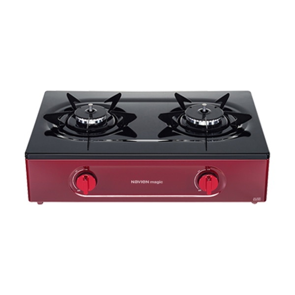 [나비엔 매직] 2구 가스레인지 와인레드 GRF-1322ND/PD