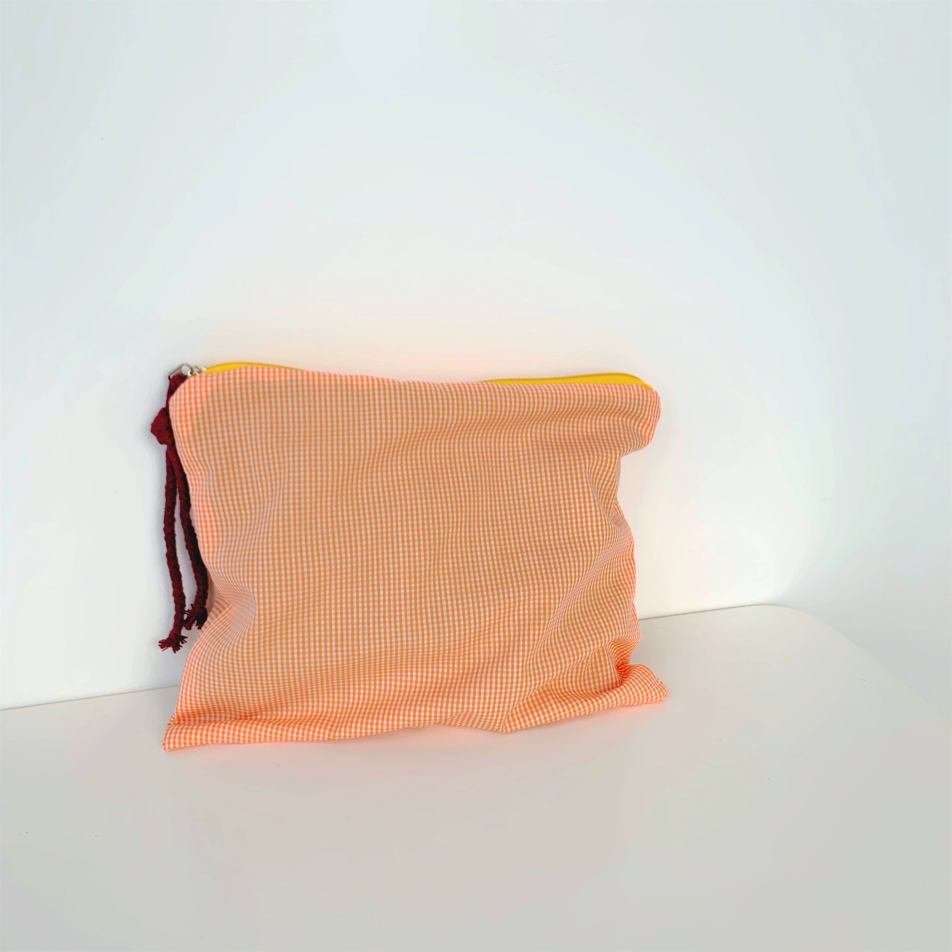 [프로덕트피알] 여행용 체크 파우치 조리개  다용도 수납 5색상 화장품 다용도 정리 TRAVELER pouch bag - 상세 이미지 5
