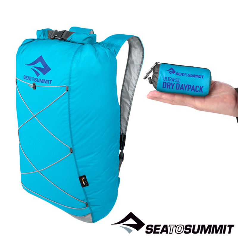 씨투써밋 울트라실 드라이 데이팩 22L 블루 아톨 휴대용 여행 등산 초경량 방수 배낭 백팩