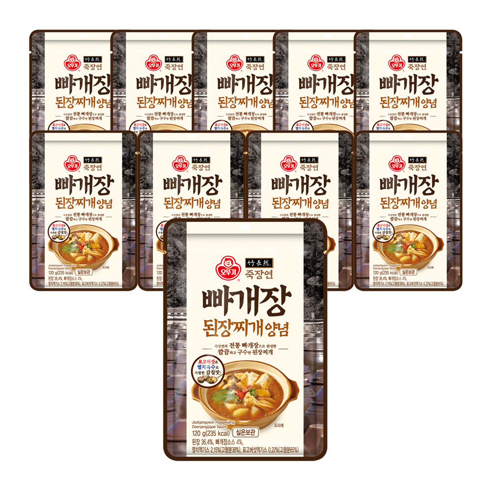 오뚜기 죽장연 빠개장 된장찌개양념 120g 10개 - 메인 이미지