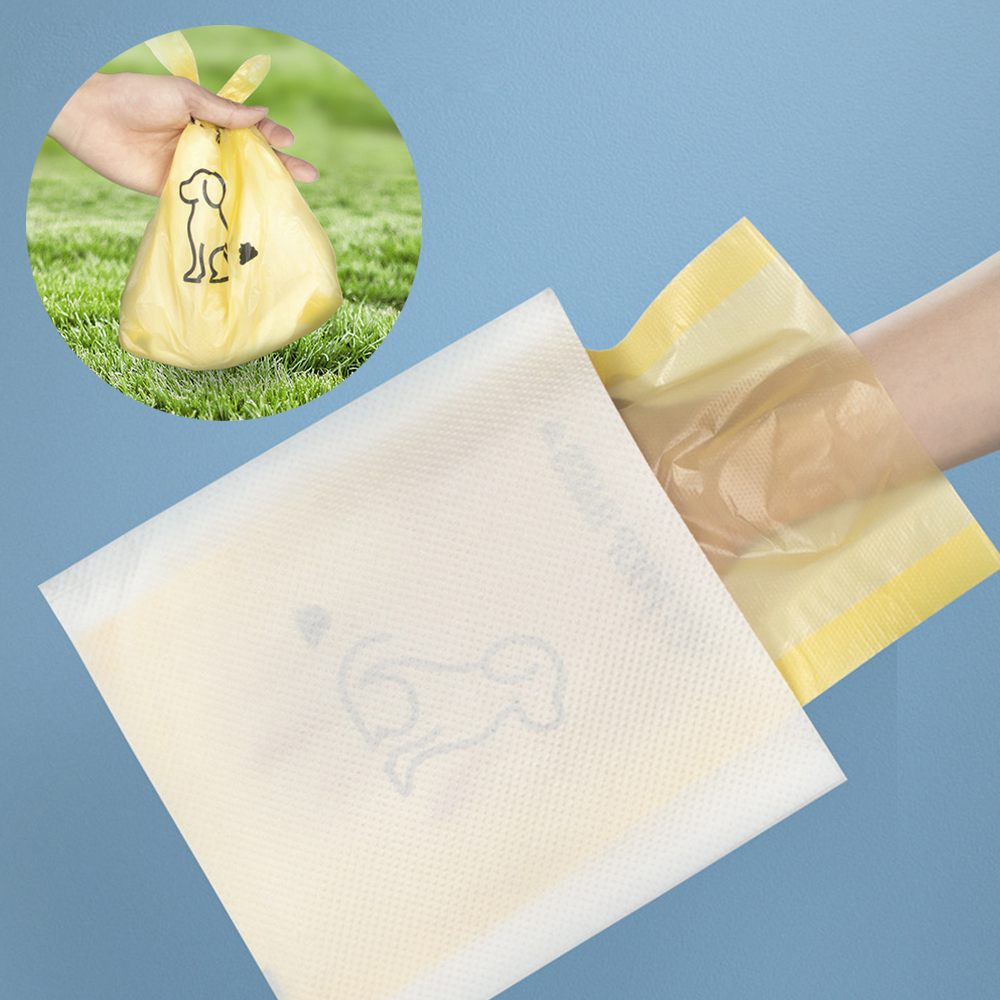 50개입 강아지 휴대용 배변봉투 휴지 비닐 일체형 올인원 풉백 대변봉투 똥츄