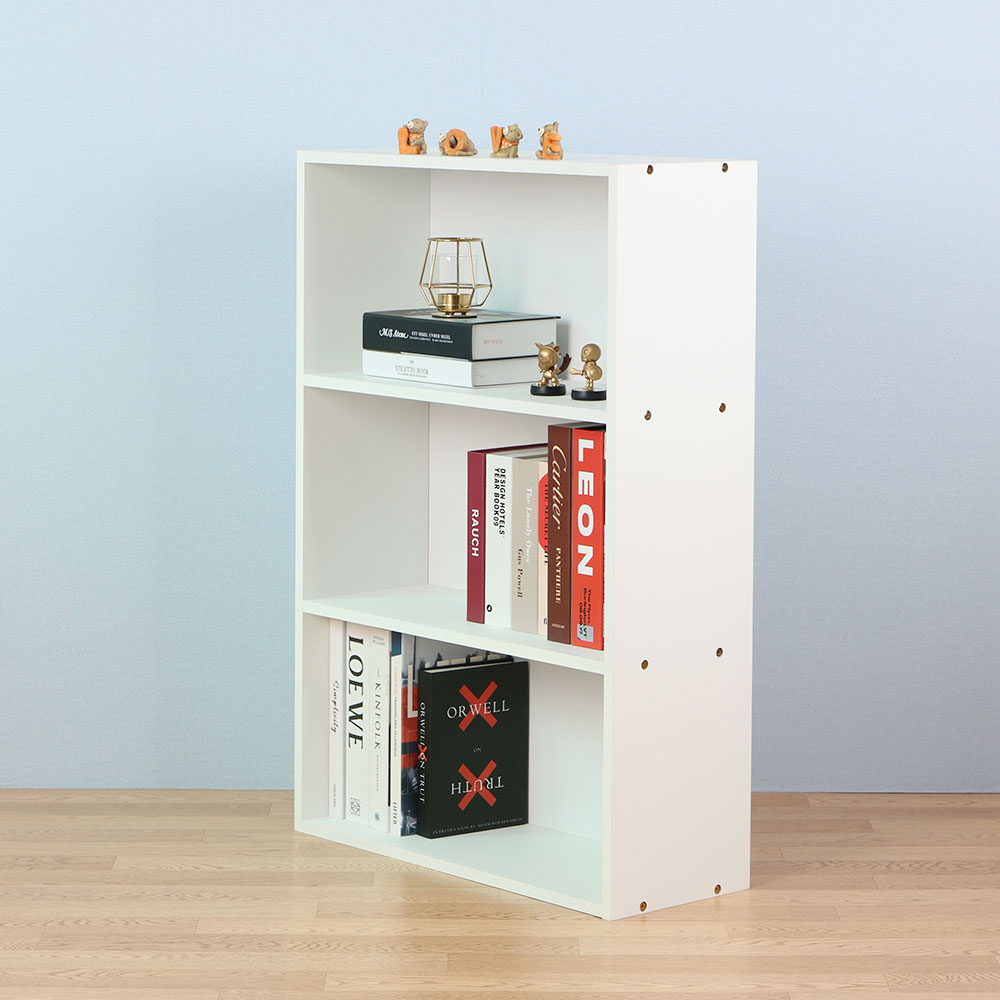 심플 책장 600x240x900mm, 3단, 화이트 - 메인 이미지