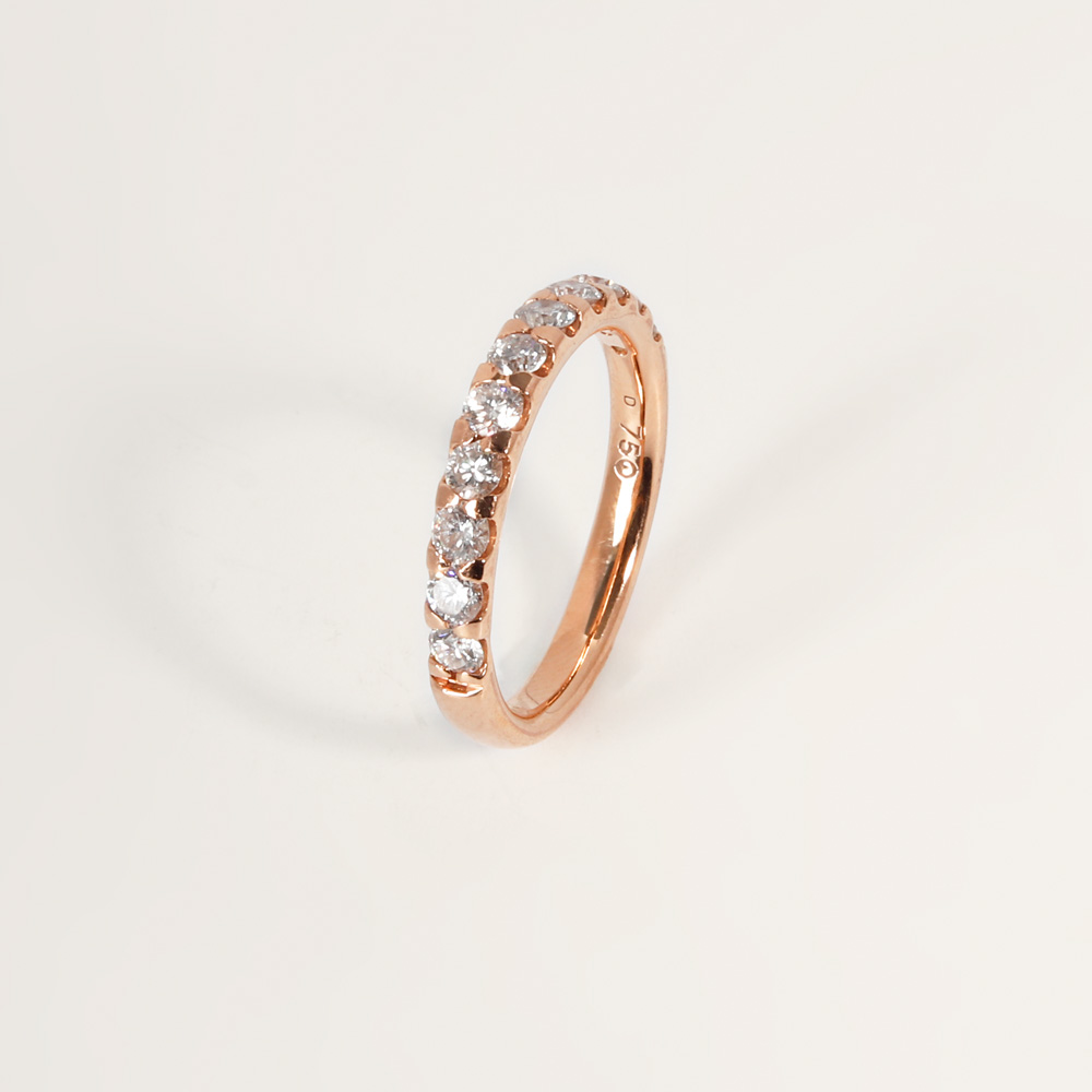2.5mm 랩 다이아 라운드 하프 이터니티 가드링 이미지 6