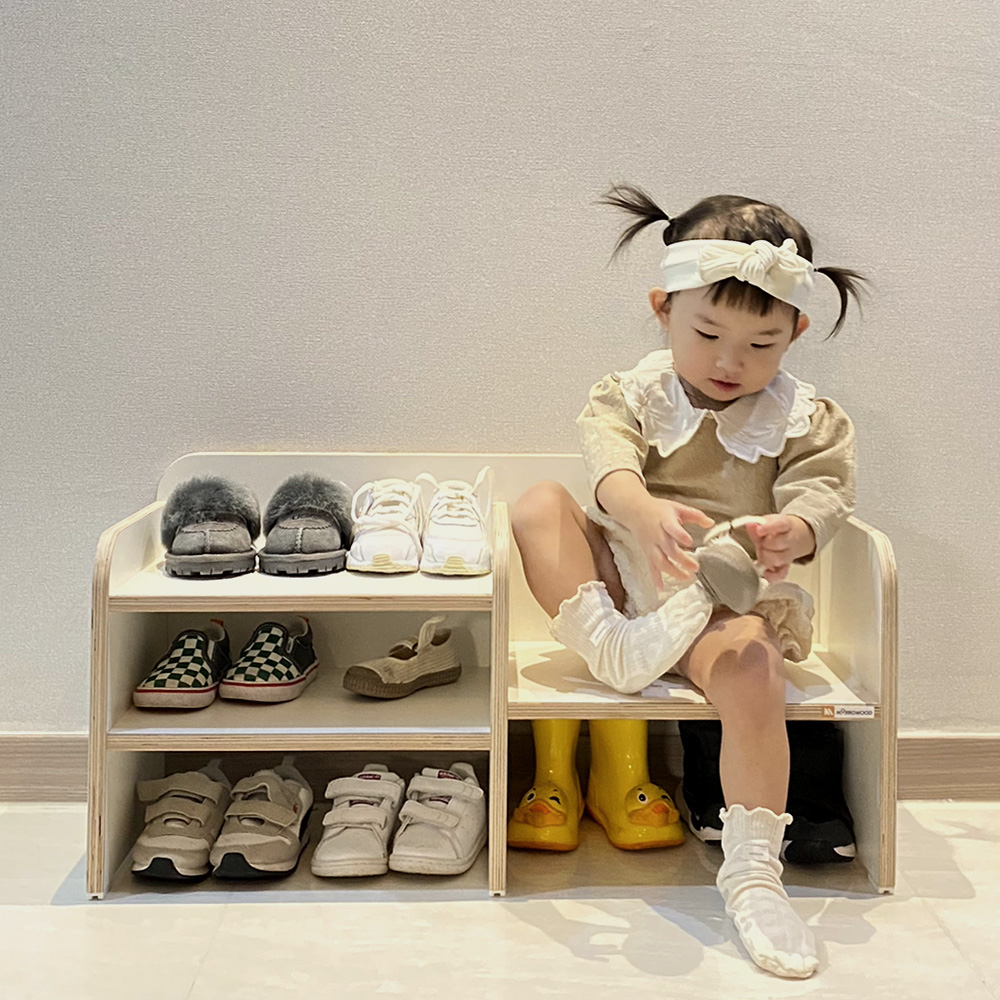어거스트 슈벤치 아기 현관 신발장 의자 유아 키즈 어린이 몬테소리 벤치