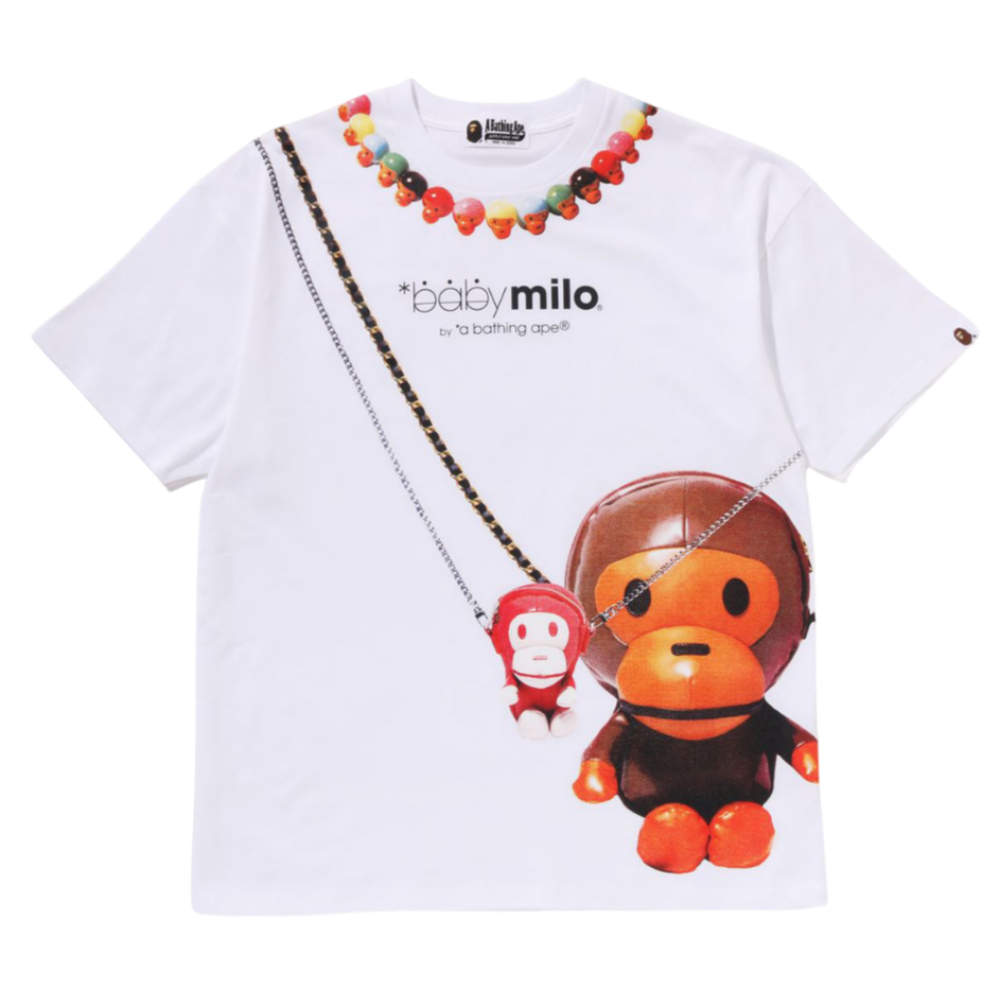 베이프 우먼즈 반팔티 BABY MILO FAKE PRINT OVERSIZED TEE 3월 1주 2L30-209-012 - 메인 이미지