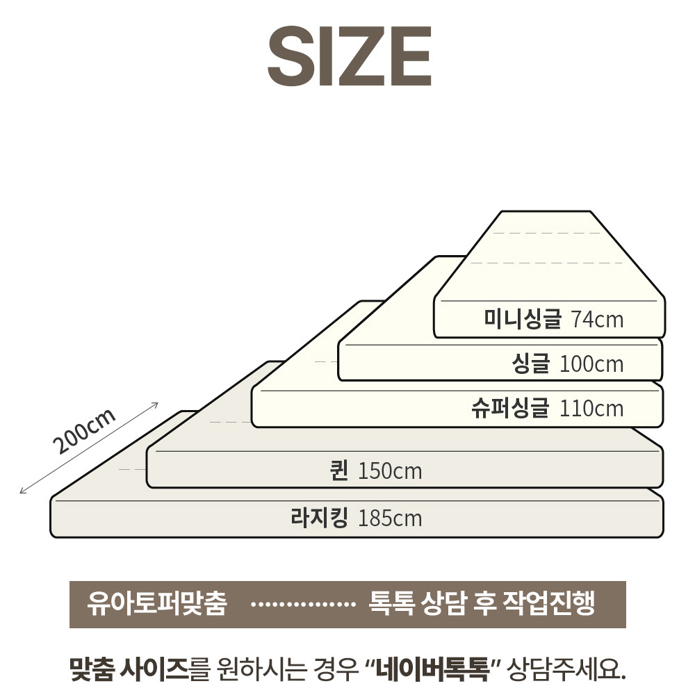 탑토퍼 매트리스 단단한 딱딱한 바닥 허리에좋은 침대 원룸 디스크 하드 싱글 베이지