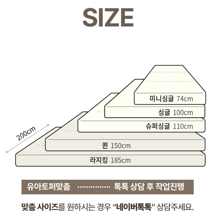 탑토퍼 매트리스 단단한 딱딱한 바닥 허리에좋은 침대 원룸 디스크 하드 싱글 베이지 사진 2