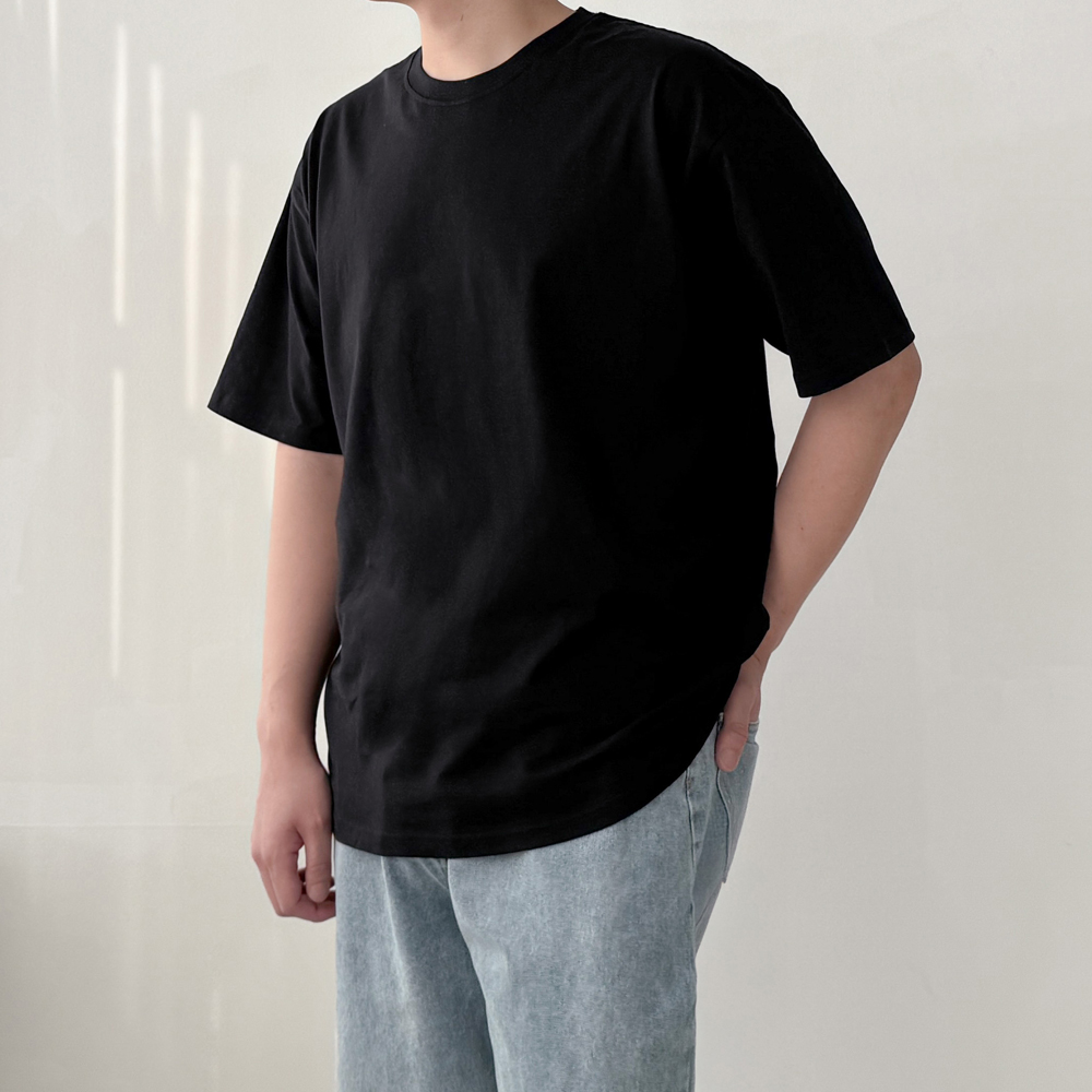 1+1 흰색면티 남자 오버핏반팔 흰티 두꺼운반팔티 이미지 8