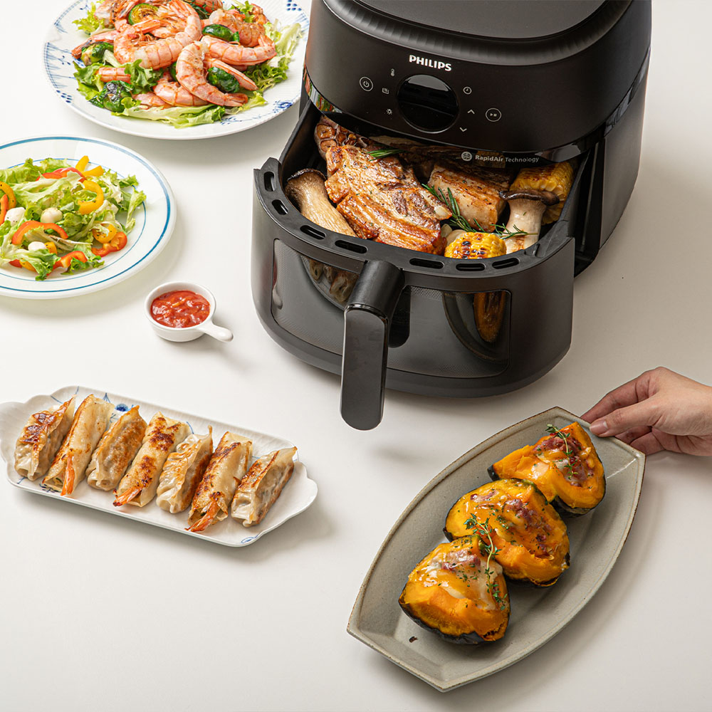 필립스 2000시리즈 보이는 에어프라이어 4.2L 하인즈 증정 블랙