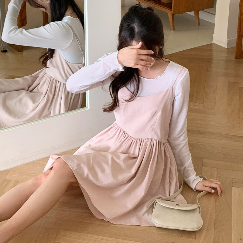 리오나 여리 뷔스티에 플레어 셔링 미니 원피스 op15933 - 상세 이미지 3