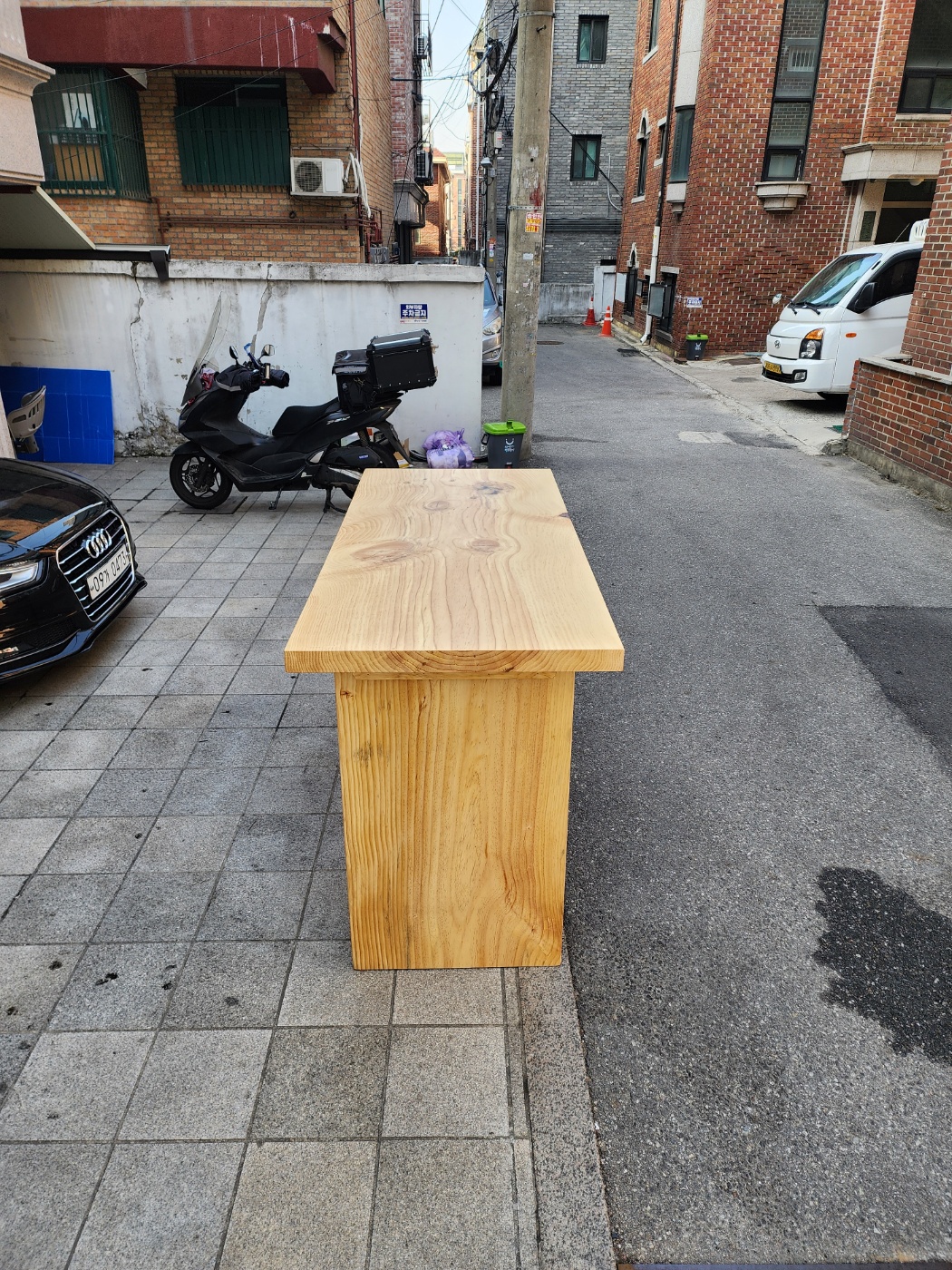 [뉴송 우드슬랩] 6인용 W1800 식탁 / ㄱ 원목다리 (스타벅스테이블) ALL-WOOD  원목다리프레임 이미지 8