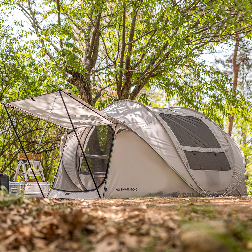 아이두젠 스네일박스 원터치 텐트 팝업 그늘막 라이트그레이