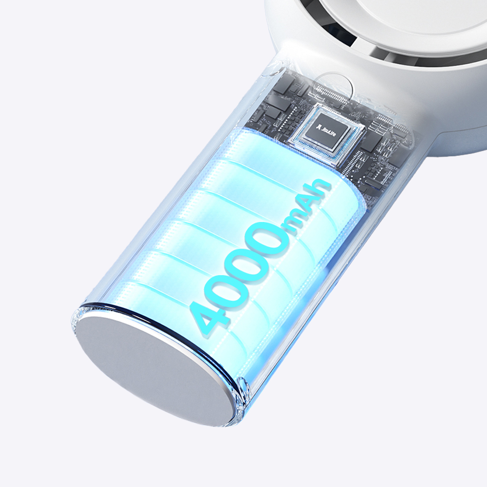 휴대용 손 선풍기 4000mAh 냉각 손풍기 핸디 목걸이 미니 선풍기 Life5Plus 아이스 화이트 - 상세 이미지 3