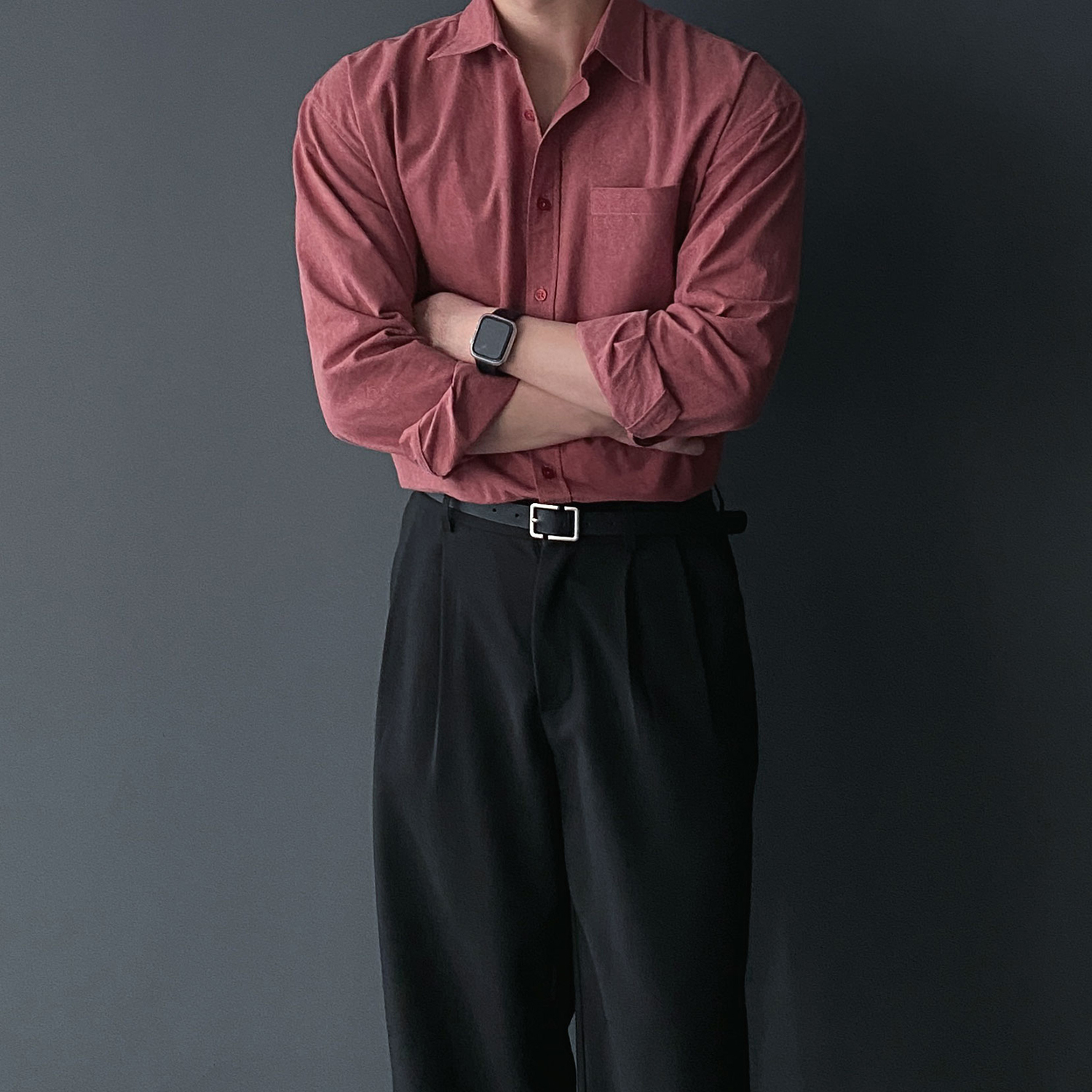 남자피그먼트셔츠 남성오버핏셔츠 - 상세 이미지 3