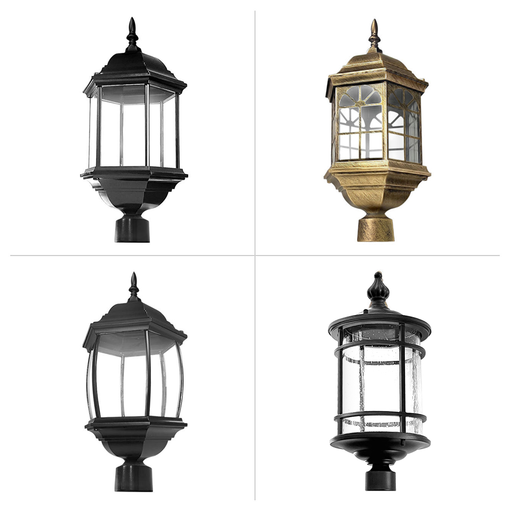 전기 가로등 헤드 머리 야외 LED 엔틱 정원등 전원주택 곡면 육각 연결자 4.5cm - 상세 이미지 3