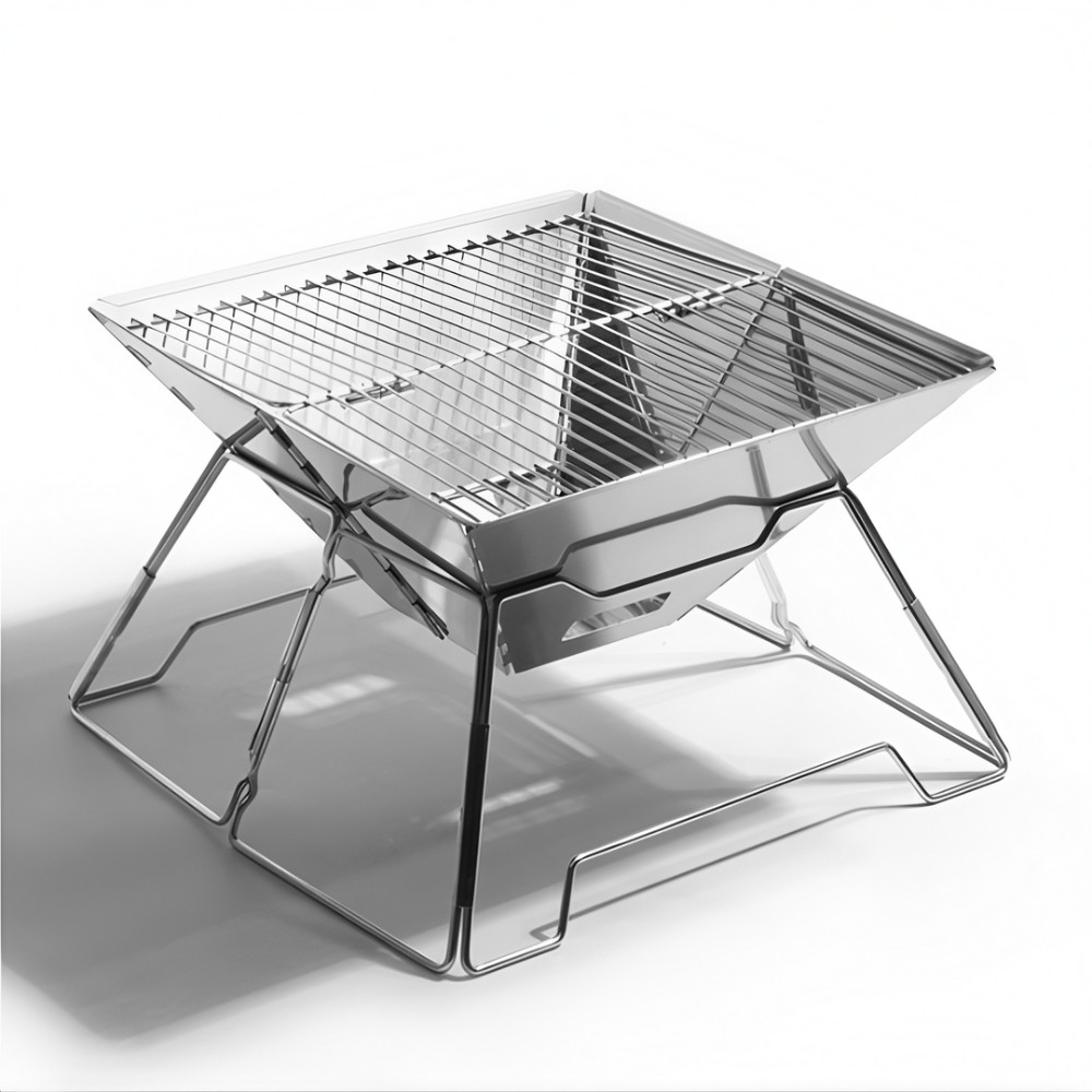 경량 접이식 석쇠그릴 화로대 캠핑 숯불 캠핑 스텐 바베큐 화롯대