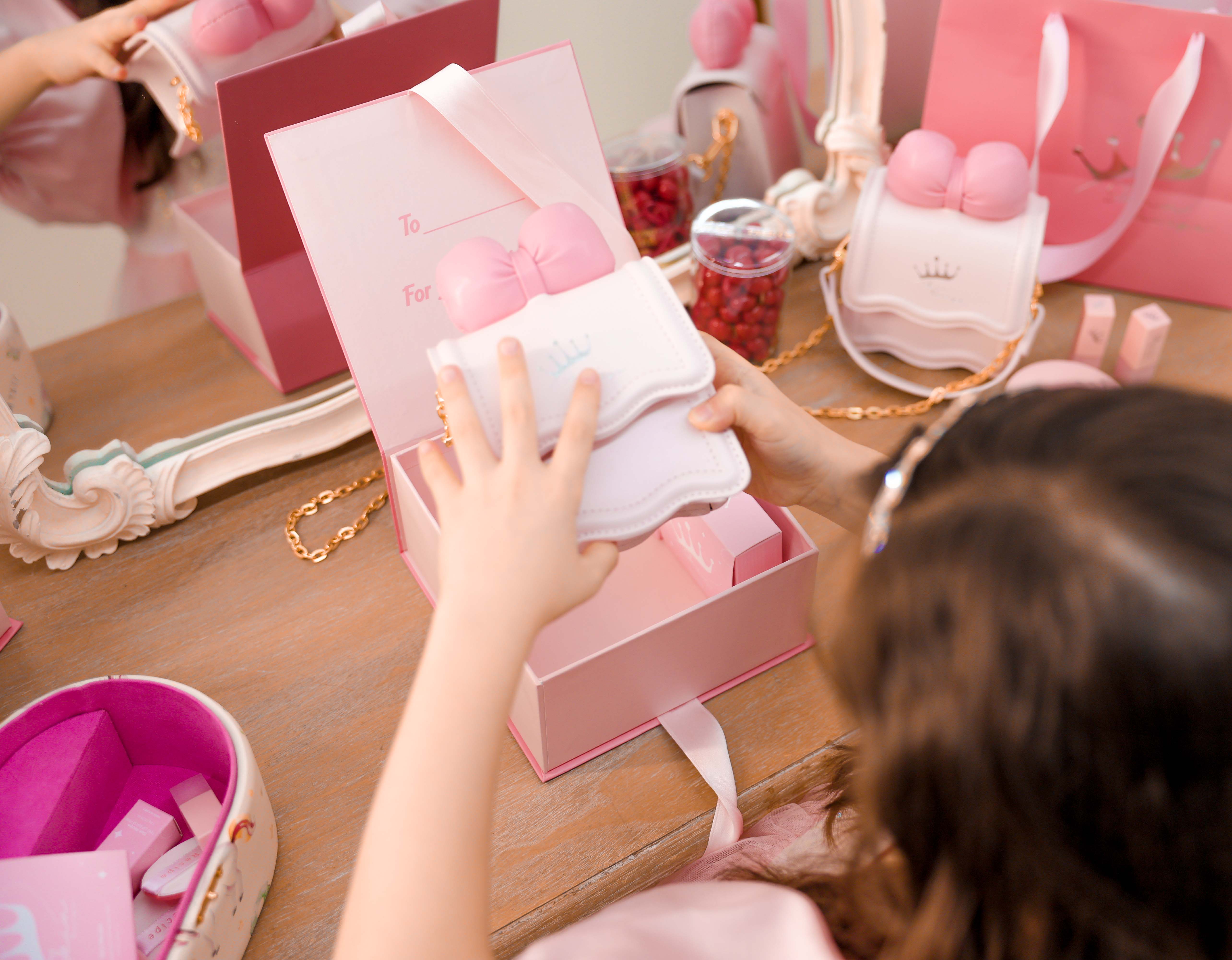 여아 공주 리본 미니크로스가방 선쿠션 립밤세트 딸 조카 어린이날 선물