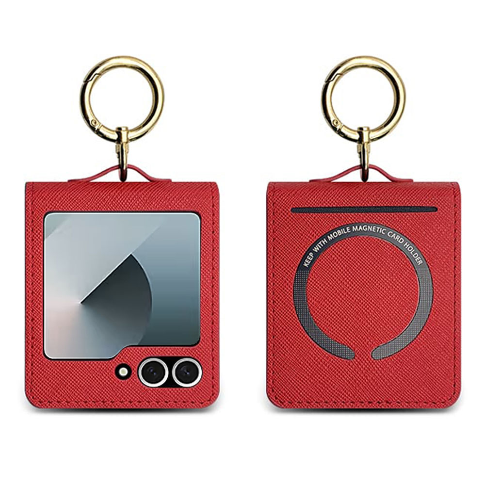 지플립 맥세이프 지갑 케이스 레드, 갤럭시Z 플립6 - 상품 이미지