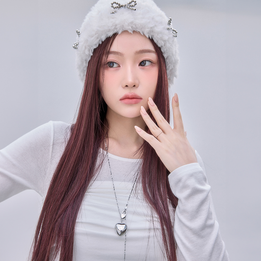수제 통가발 스트레이트 25인치 슬릭컷 버건디 - 상세 이미지 4