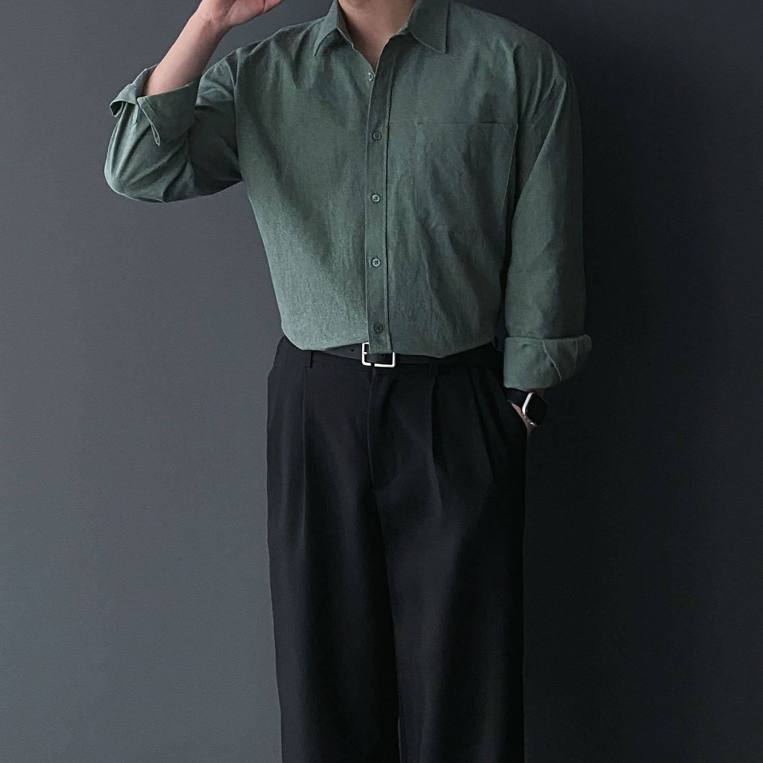 남자피그먼트셔츠 남성오버핏셔츠 이미지 7