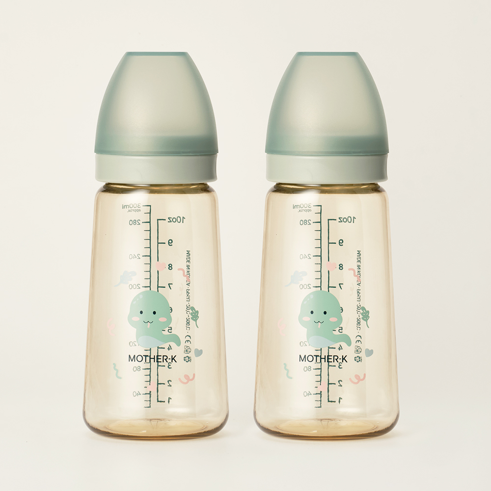 마더케이 신생아 PPSU 젖병 배앓이 방지 (노꼭지) 280ml, 2개, 뱀뱀