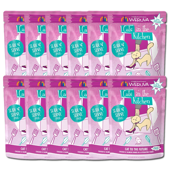 웨루바 CITK 캣츠인더키친 파테 주식파우치 고양이습식 캣 투 더 퓨처, 85g, 12개 - 메인 이미지