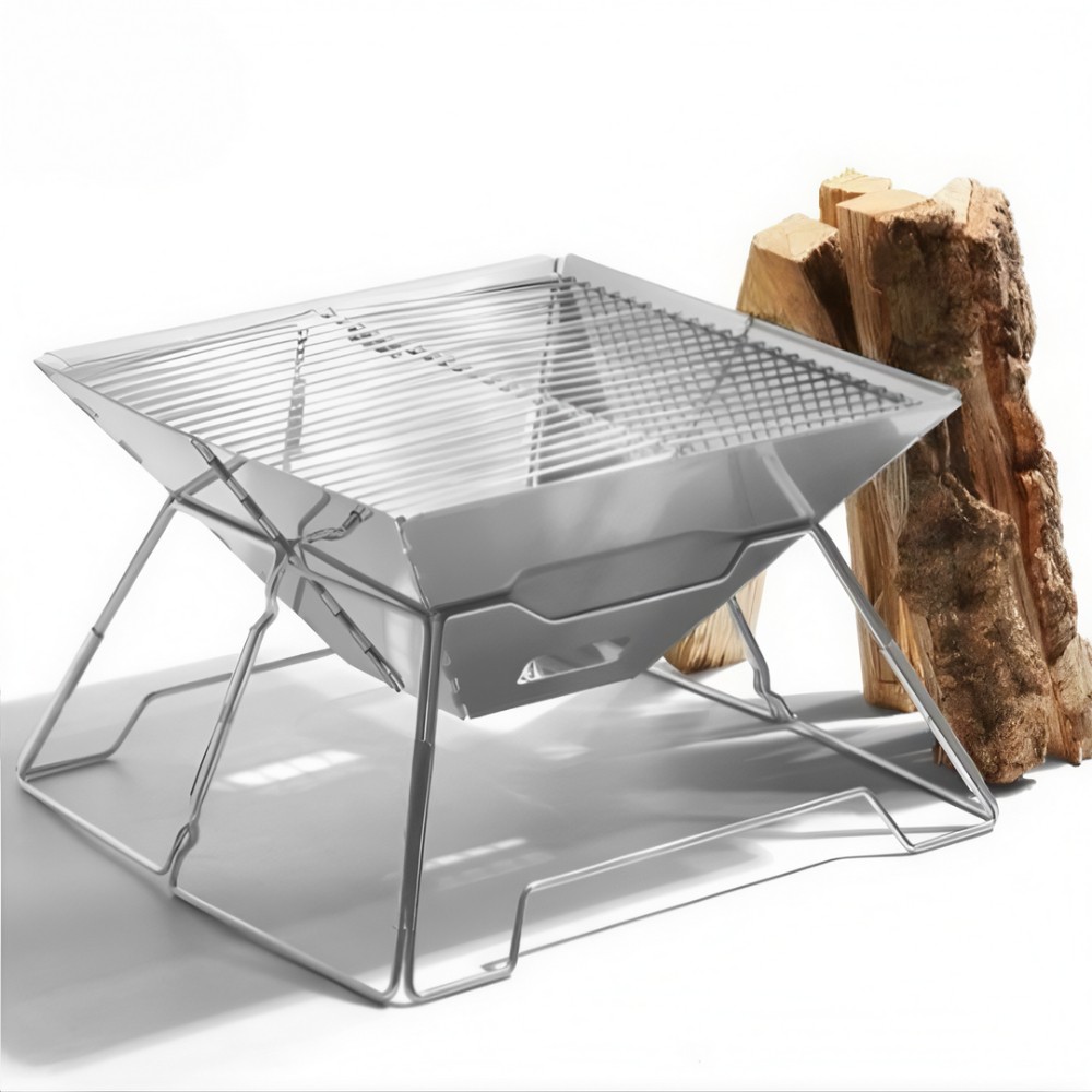 경량 접이식 석쇠그릴 화로대 캠핑 숯불 캠핑 스텐 바베큐 화롯대