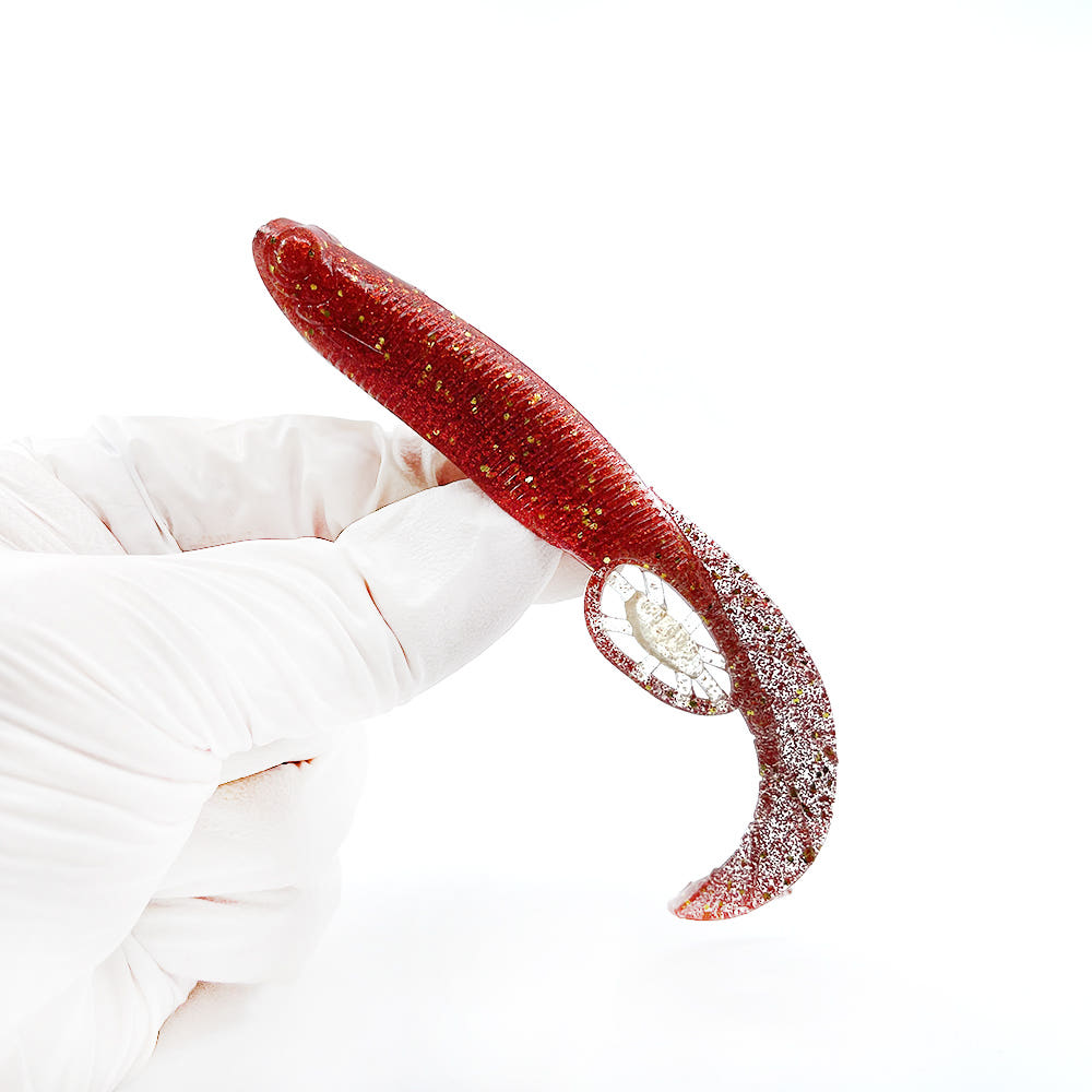 캣츠크로우 모비딕테일 광어다운샷웜 050 다크레드, 12.7cm(5인치) - 상세 이미지 3