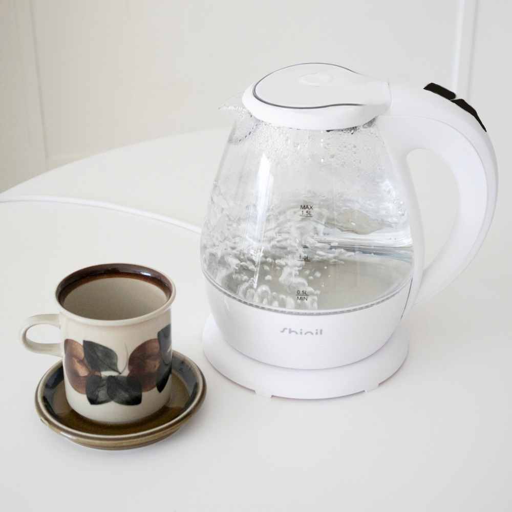 키친아트 커피포트 미니 티 포트기 이중보온 전기포터