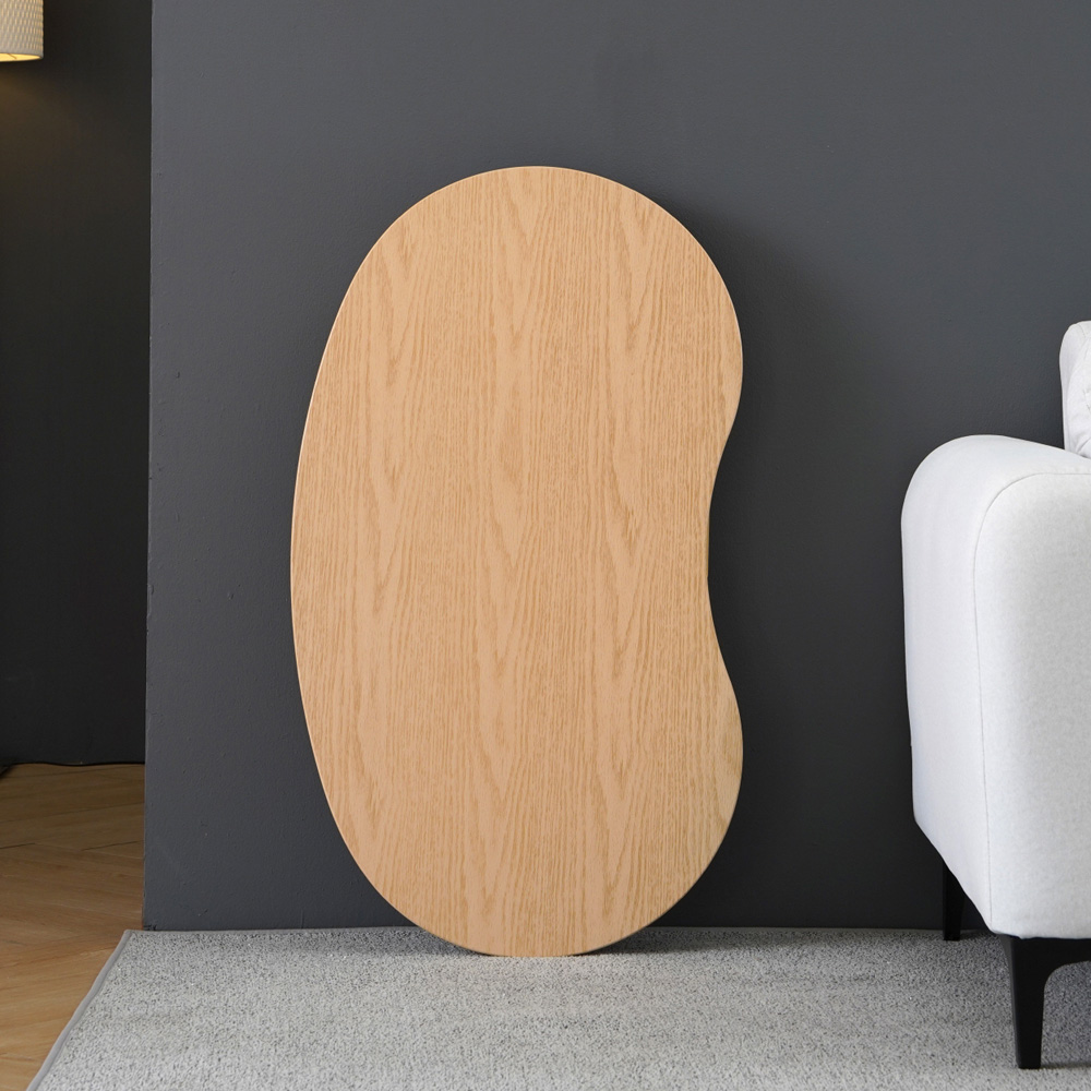 원목 접이식 좌식 테이블 거실 소파 좌탁 밥상 900x500mm, 내추럴