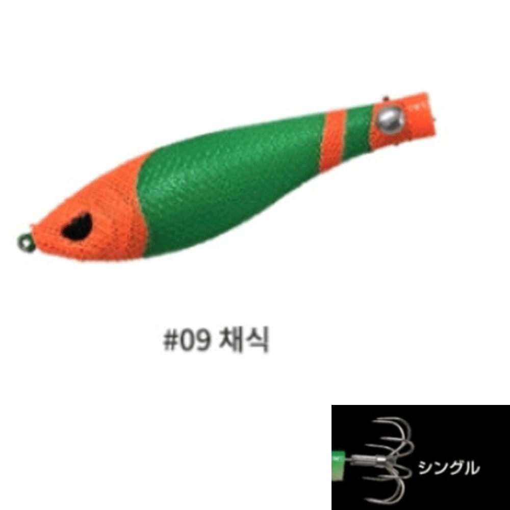 대원낚시 칸지 타쿤 타코 수평 문어 채비 왕눈이 삼바리 에기 슷테 싱글 훅 수박 - 메인 이미지