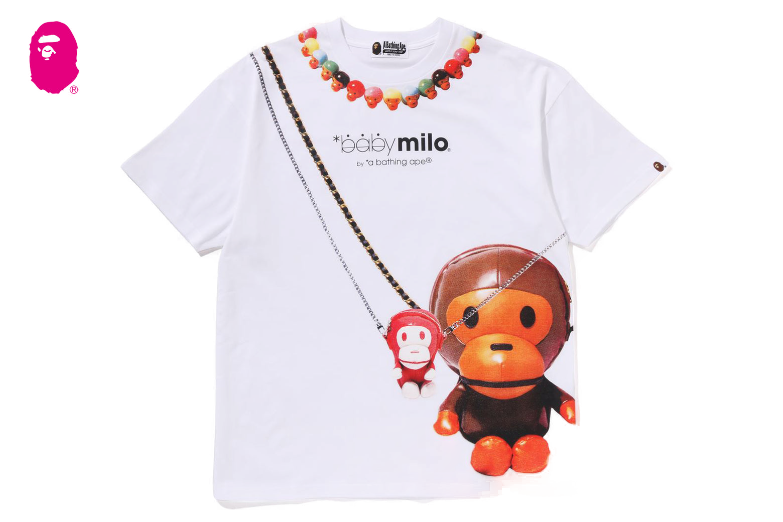 베이프 우먼즈 반팔티 BABY MILO FAKE PRINT OVERSIZED TEE 3월 1주 2L30-209-012 - 상세 이미지 2
