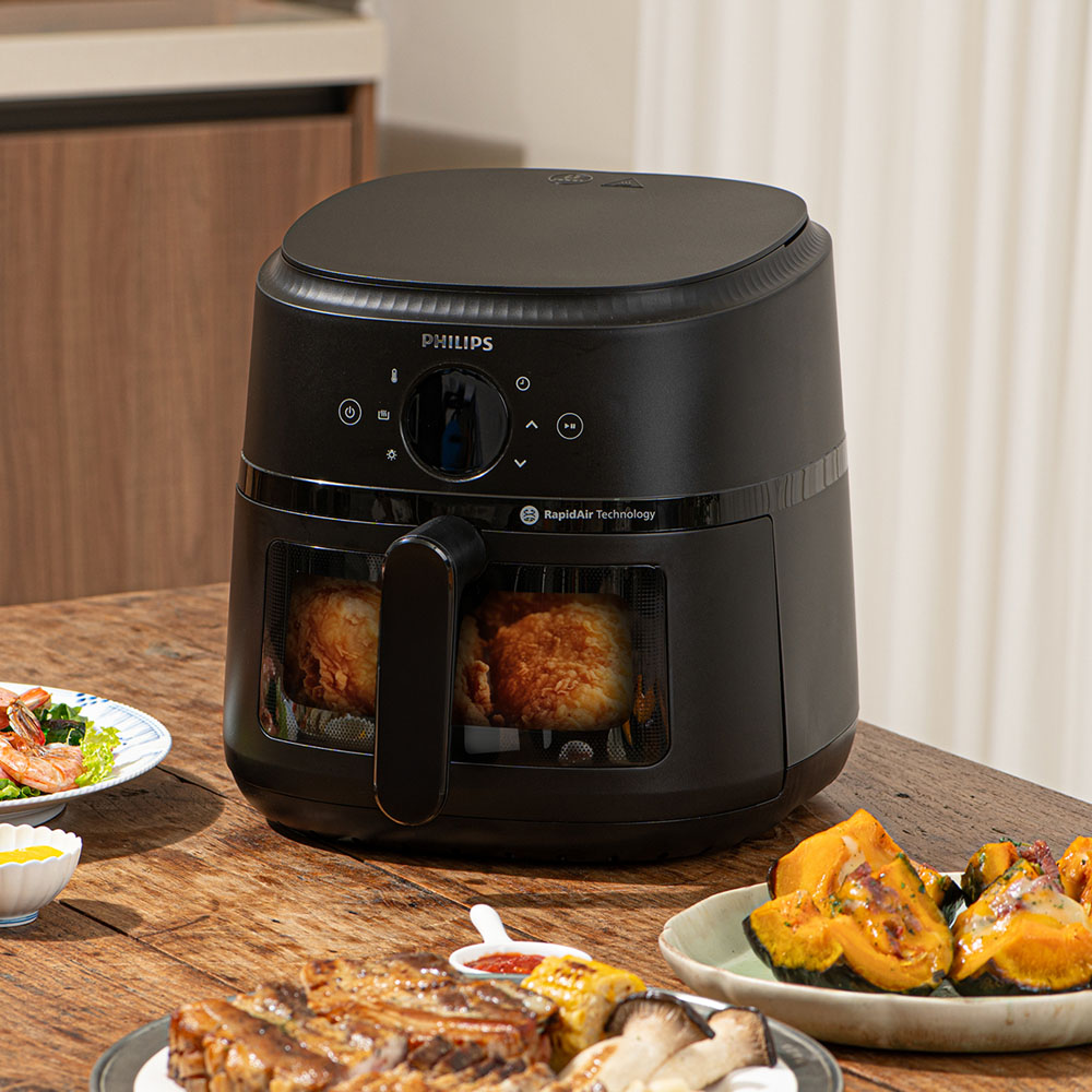 필립스 2000시리즈 보이는 에어프라이어 4.2L 하인즈 증정 블랙