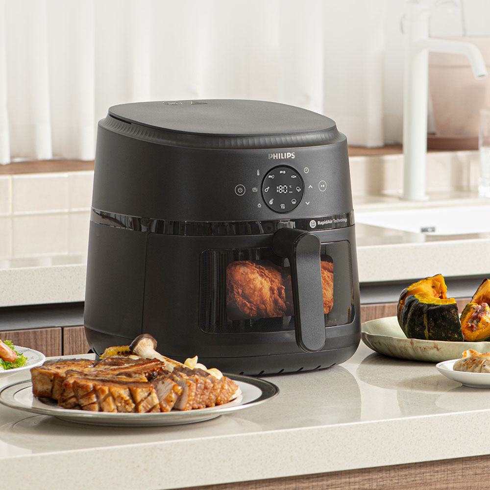 필립스 2000시리즈 보이는 에어프라이어 4.2L 하인즈 증정 블랙