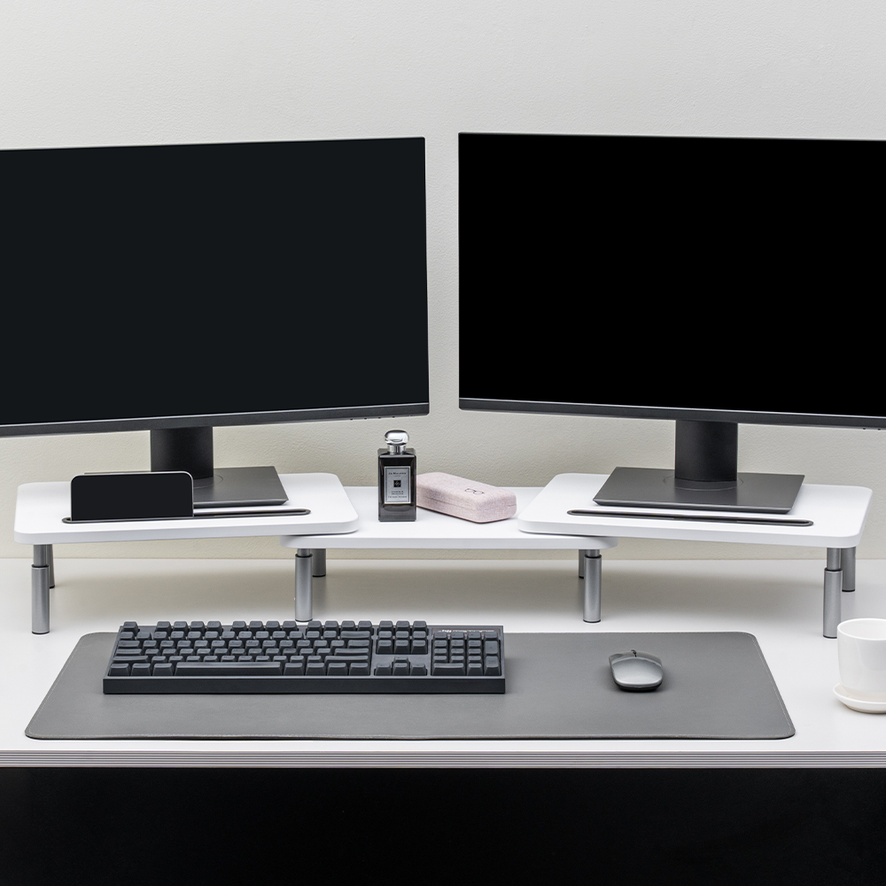 퍼플래빗 듀얼 모니터 받침대 각도 높이조절 3단