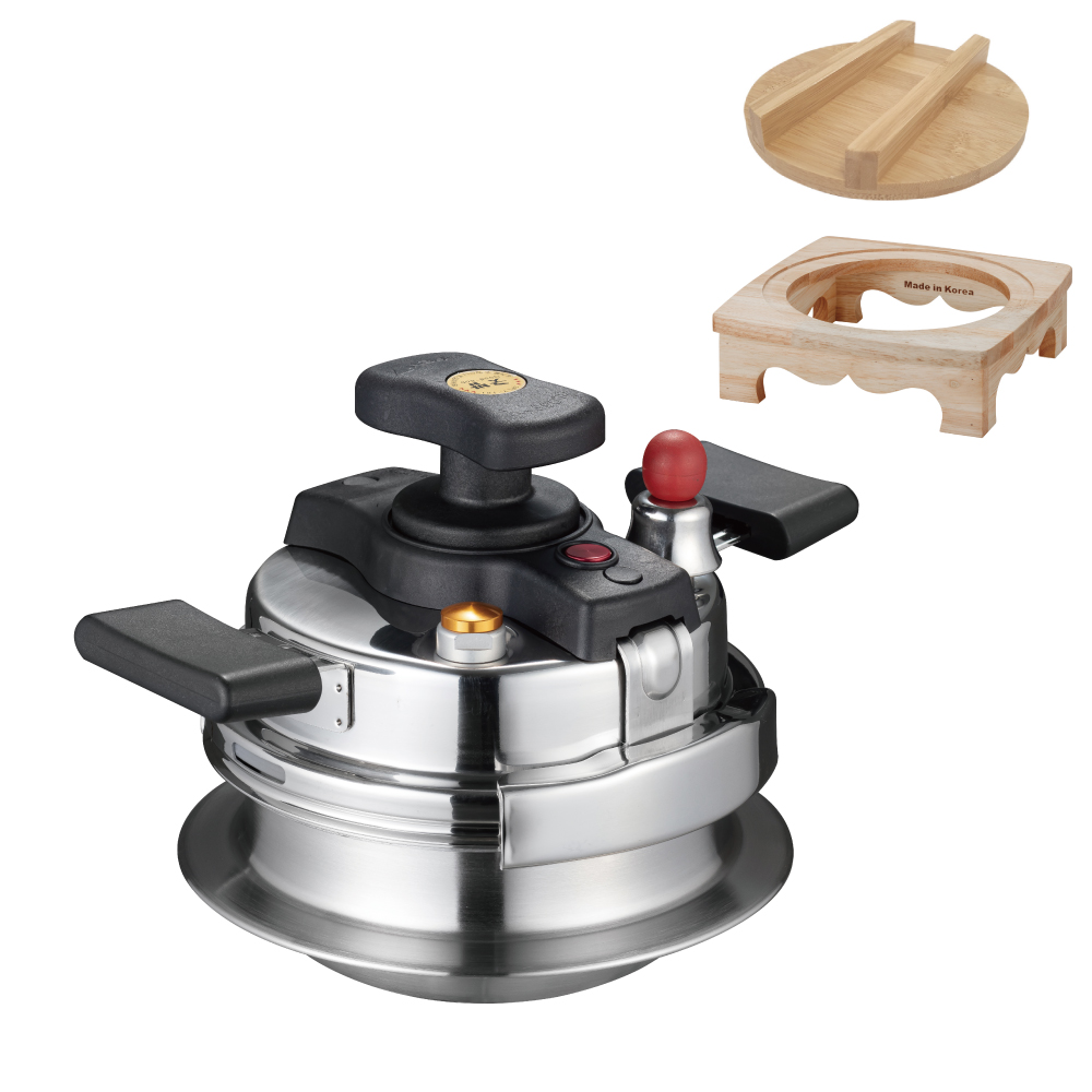 1인압력밥솥 국산 미니 혼밥 누룽지 솥밥 5분밥솥 나무뚜껑받침세트