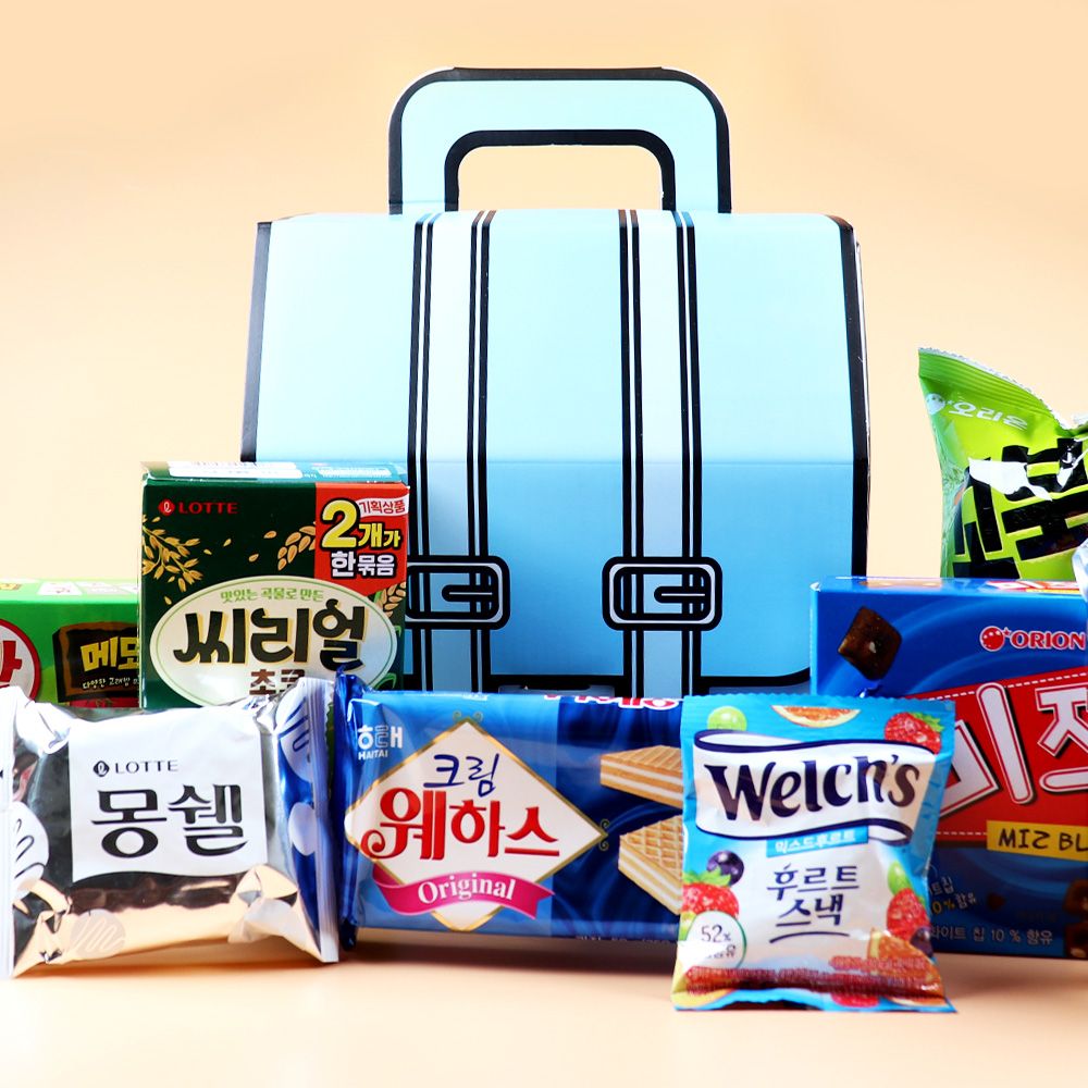 카프리썬 종합 간식 가방 블루 어린이날 선물 구디백 어린이집 유치원 생일 답례품 스티커 : 아이엠 마트